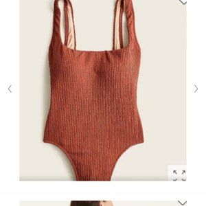 NWT J. Crew Textured Square Neck One Piece